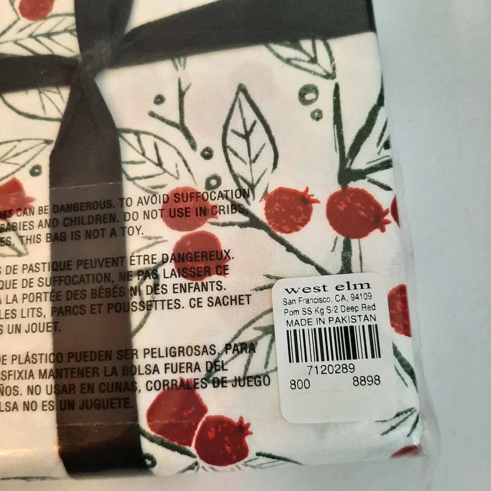 West Elm Pomegranate Percale King Pillow Case (Set of 2)
